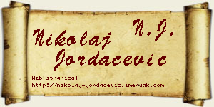 Nikolaj Jordačević vizit kartica